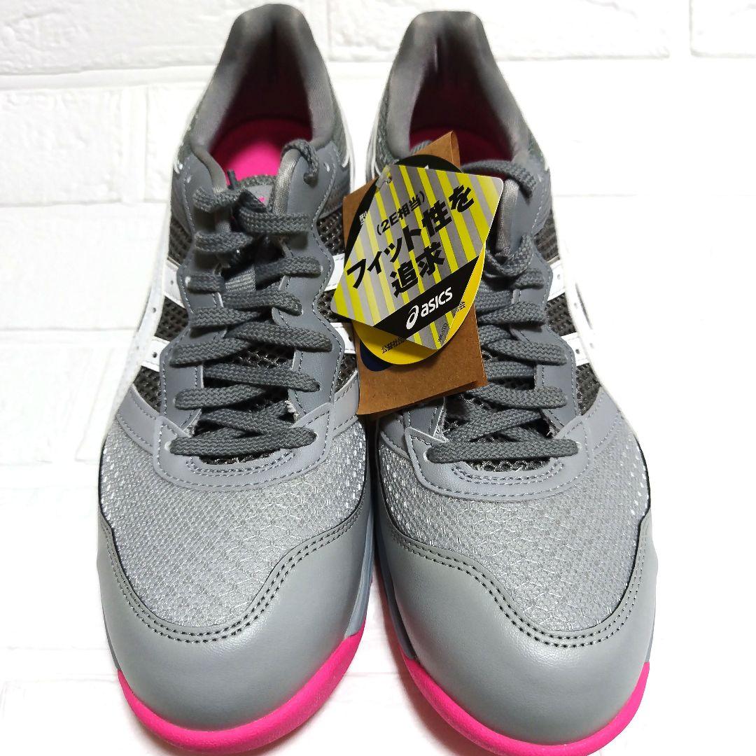 asics グレー/ピンク スニーカー