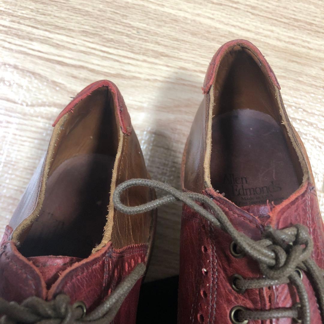 最終値下銘品中古並米国製AllenEdmondsサドルジャーズFinch8.5D