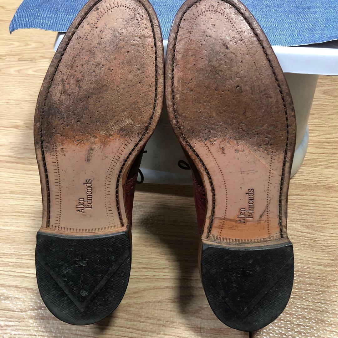 最終値下銘品中古並米国製AllenEdmondsサドルジャーズFinch8.5D