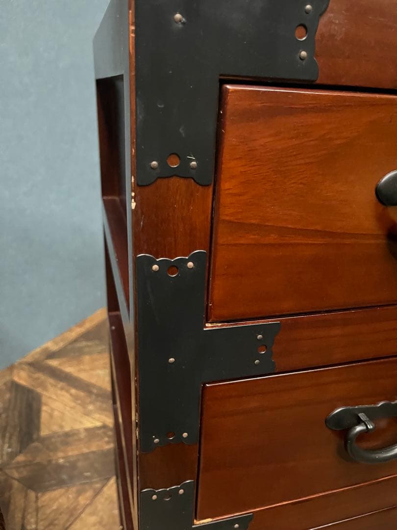 民芸調家具 チェスト 和箪笥 昭和レトロ 当時物 インテリア アンティーク