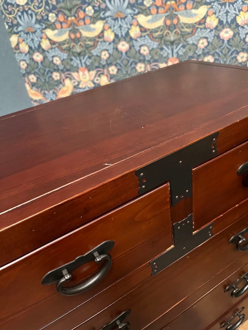 民芸調家具 チェスト 和箪笥 昭和レトロ 当時物 インテリア アンティーク