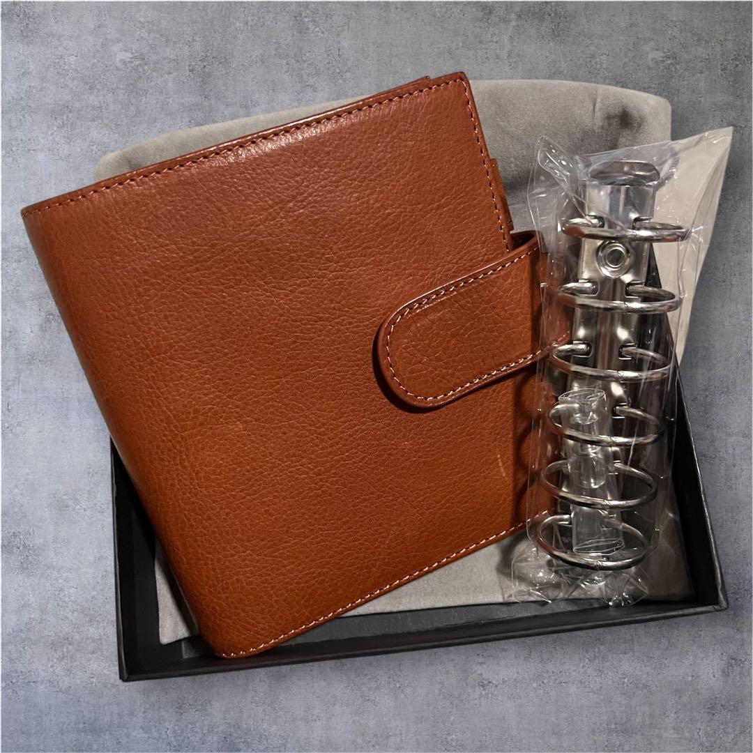 moterm モータム システム手帳 ミニ6 キャラメル25,30mmリング