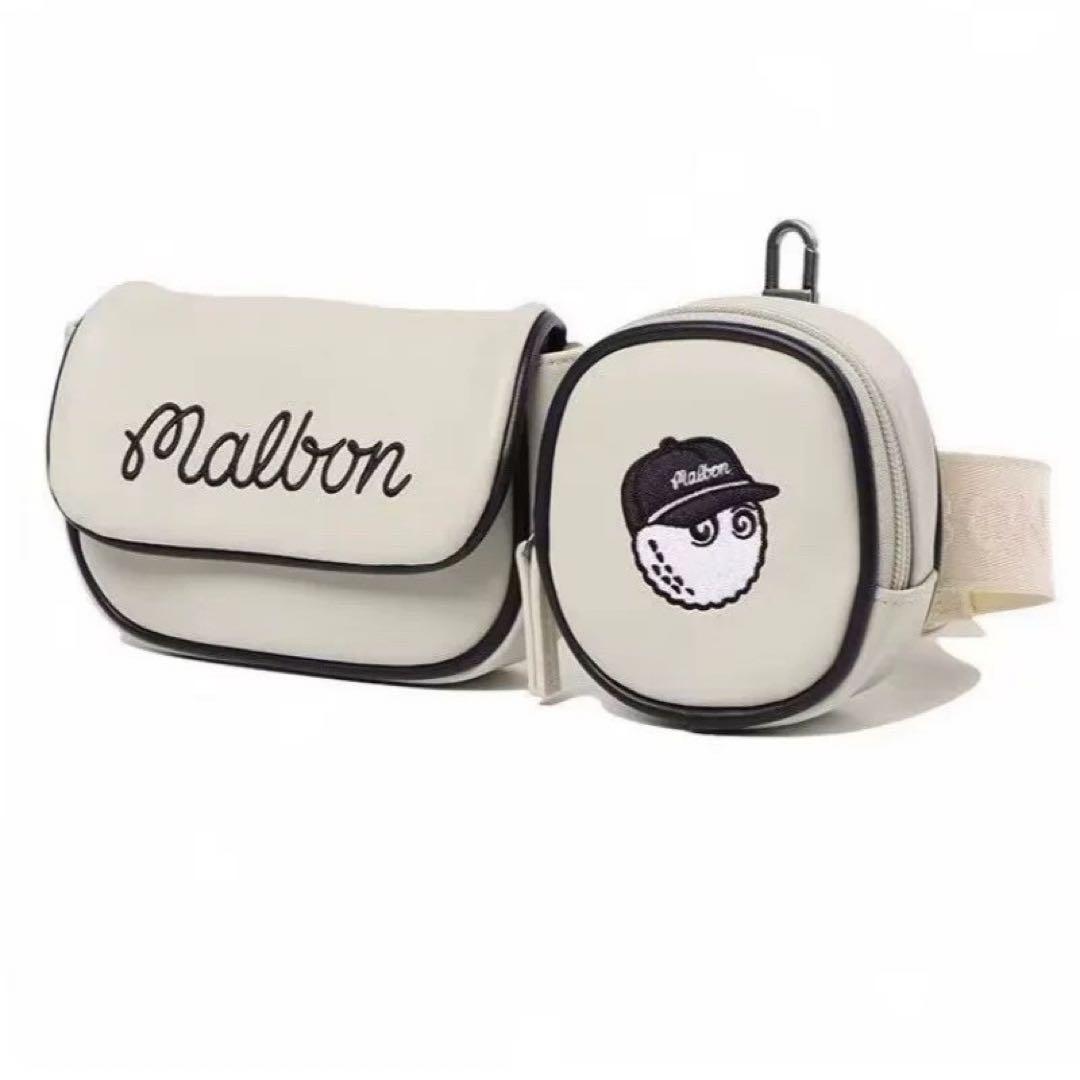 マルボン Malbon ゴルフ ウエストポーチレディース グリーン 白