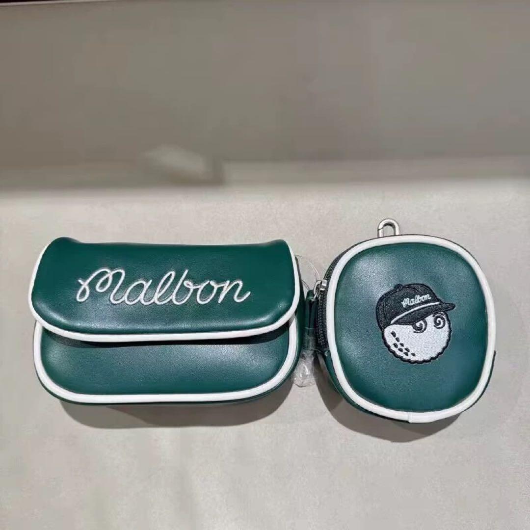 マルボン Malbon ゴルフ ウエストポーチレディース グリーン 白