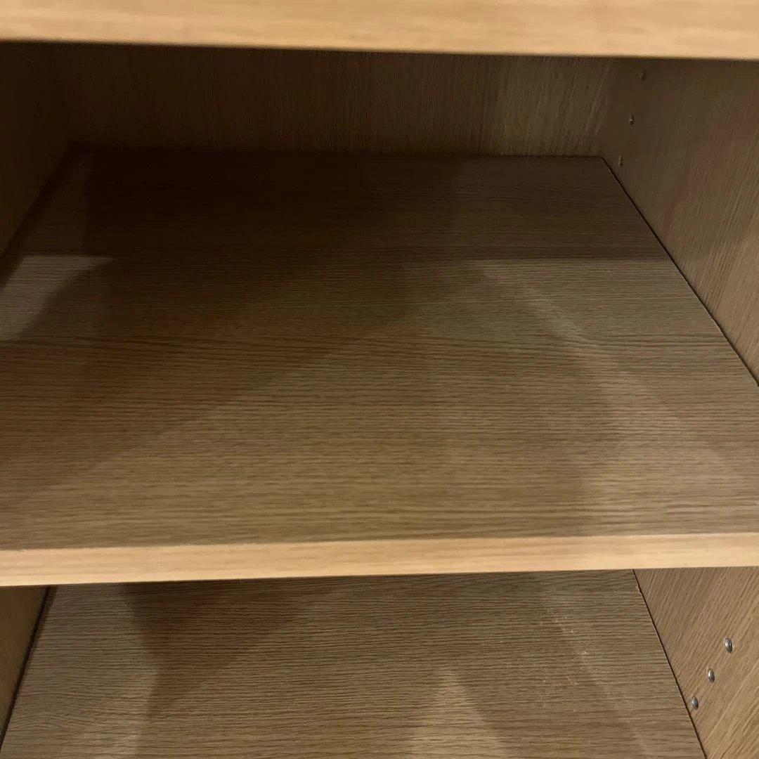 【12/26まで値下げ】無印良品　木製キャビネット　ガラス扉　スリム　オーク