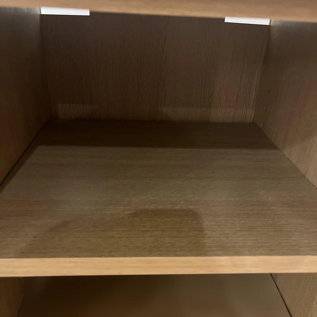 【12/26まで値下げ】無印良品　木製キャビネット　ガラス扉　スリム　オーク