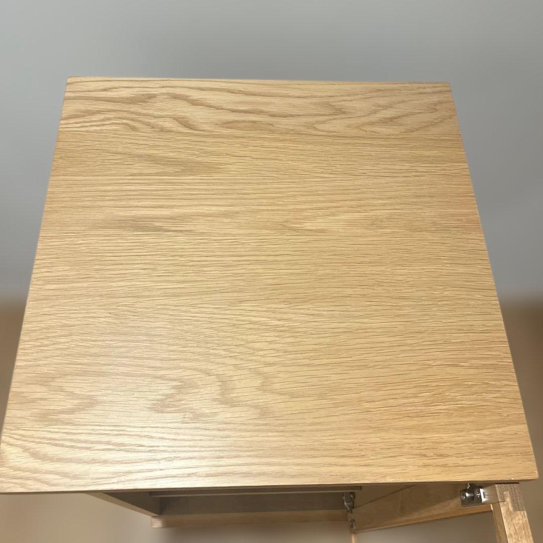 【12/26まで値下げ】無印良品　木製キャビネット　ガラス扉　スリム　オーク