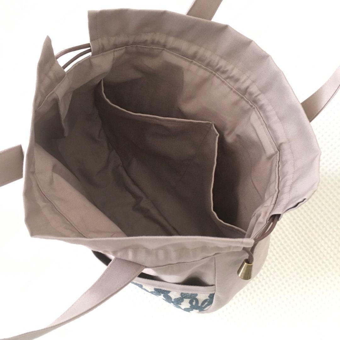 ミナペルホネン ハンドメイド しずくバッグ 巾着バッグ ポンピア