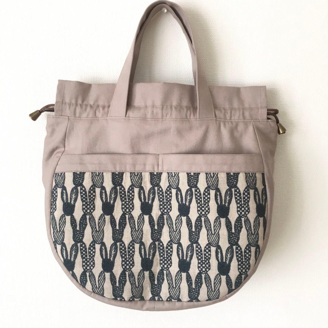 ミナペルホネン ハンドメイド しずくバッグ 巾着バッグ ポンピア