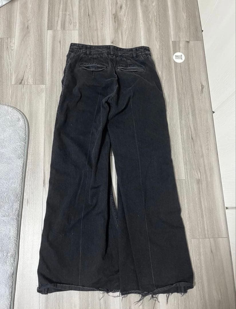 MIHARA YASUHIRO ブラック ワイドレッグデニム