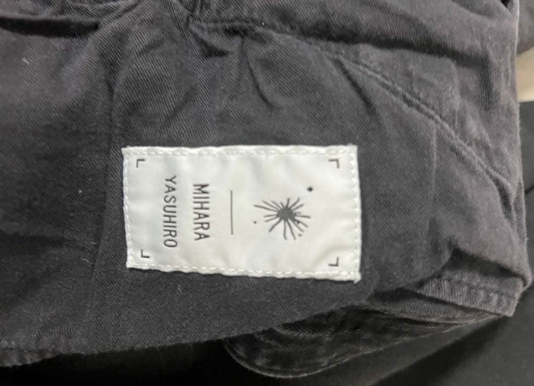 MIHARA YASUHIRO ブラック ワイドレッグデニム