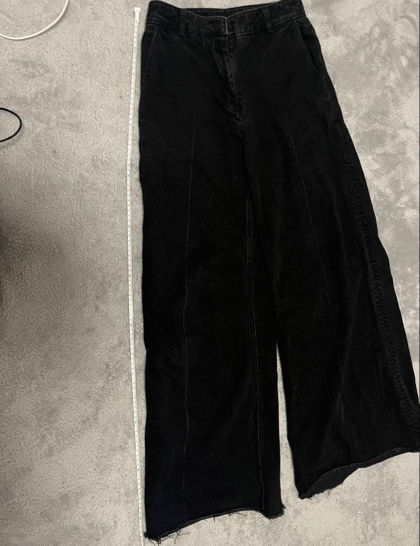 MIHARA YASUHIRO ブラック ワイドレッグデニム