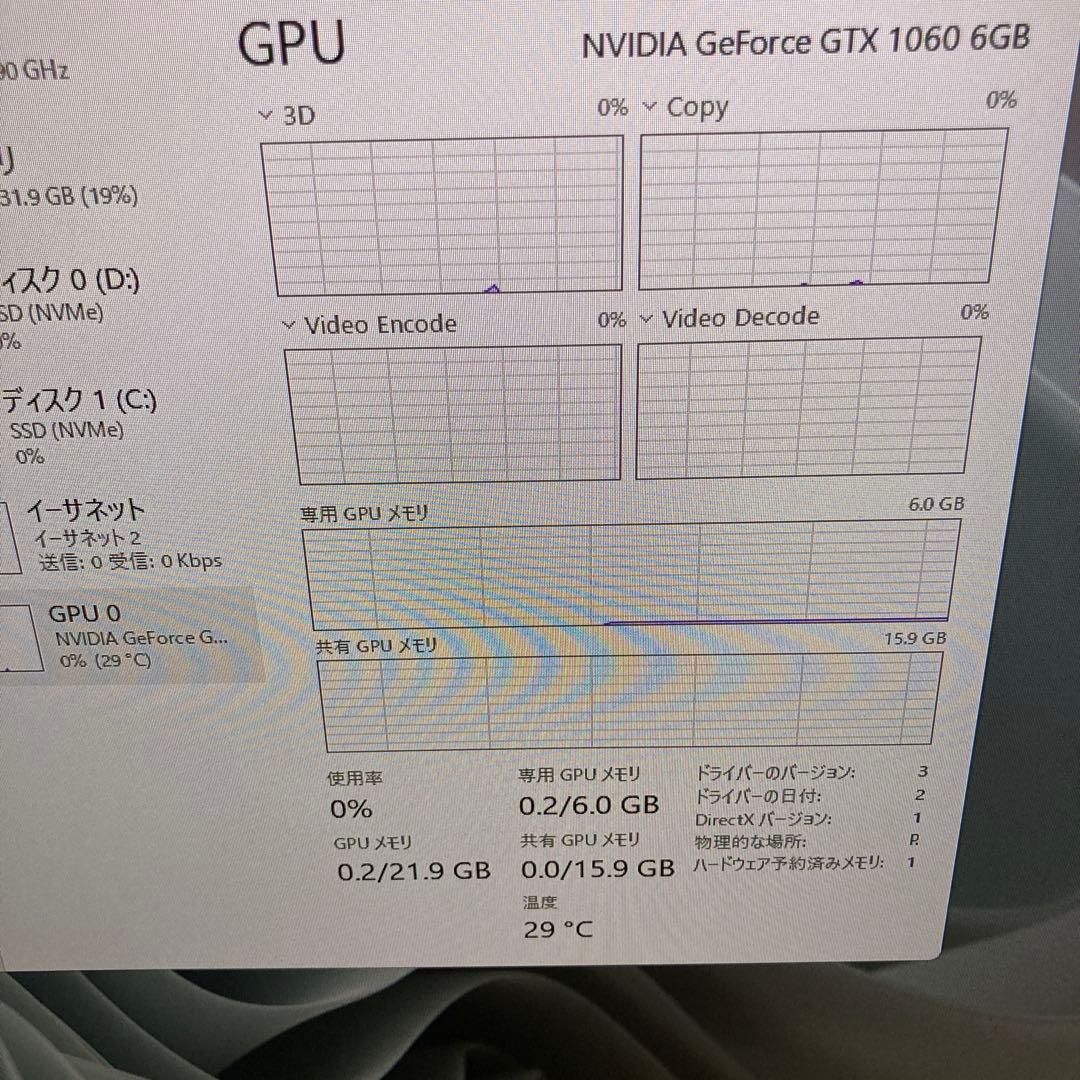 美品　GTX1060 6GB