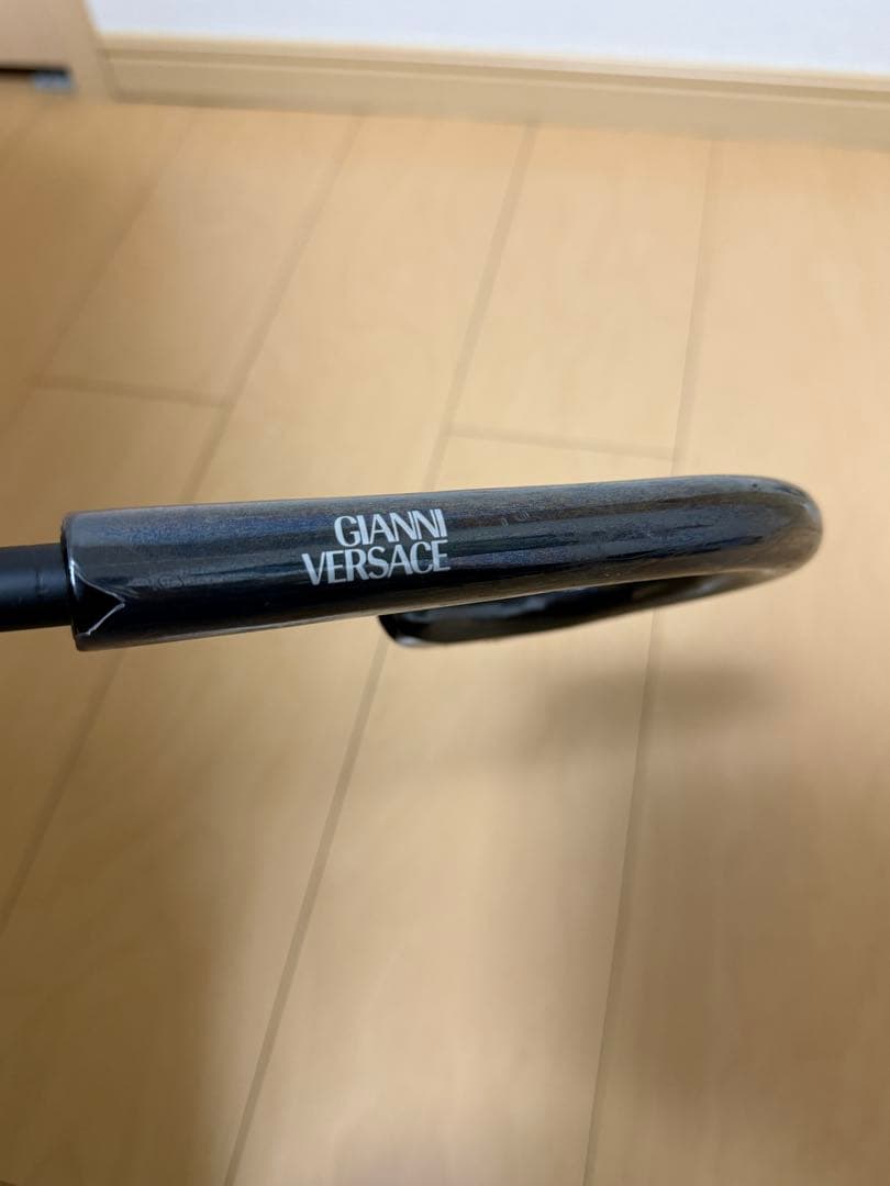 GIANNI VERSACE 長傘 緑と黒のチェック柄