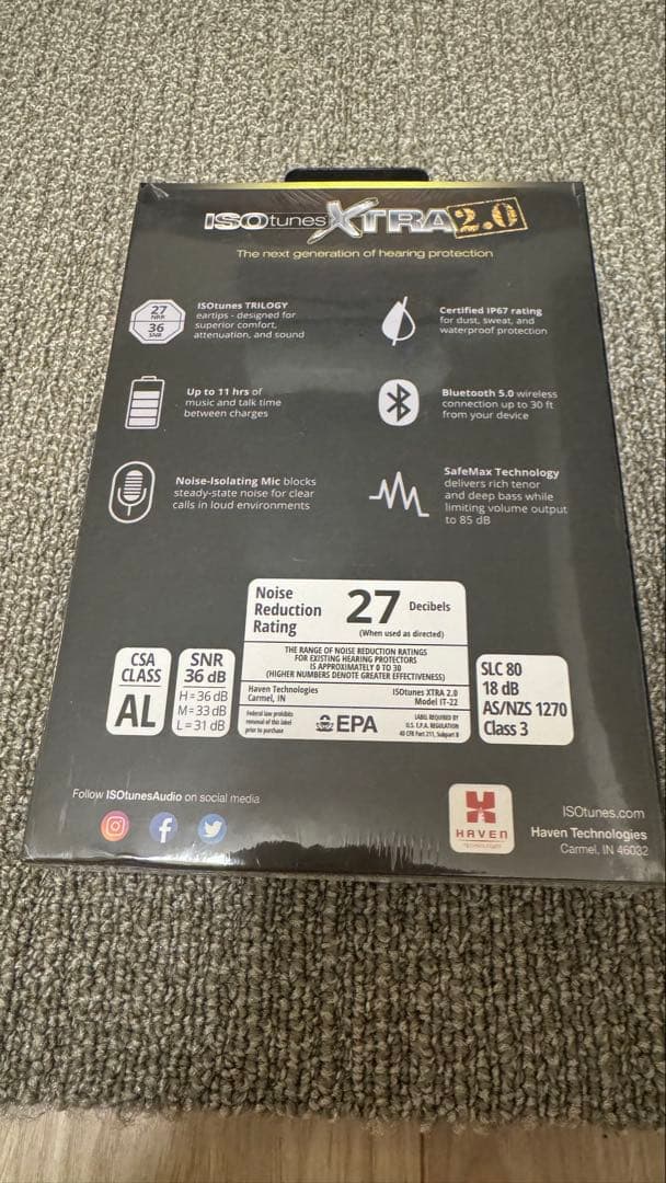 Isotunes XTRA 2.0 ワイヤレスイヤホン 防水 Bluetooth