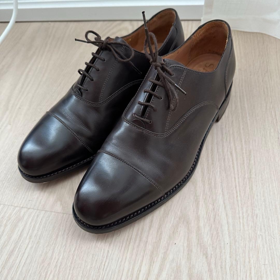 SANDER ダークブラウン ドレスシューズ 革靴 9.5