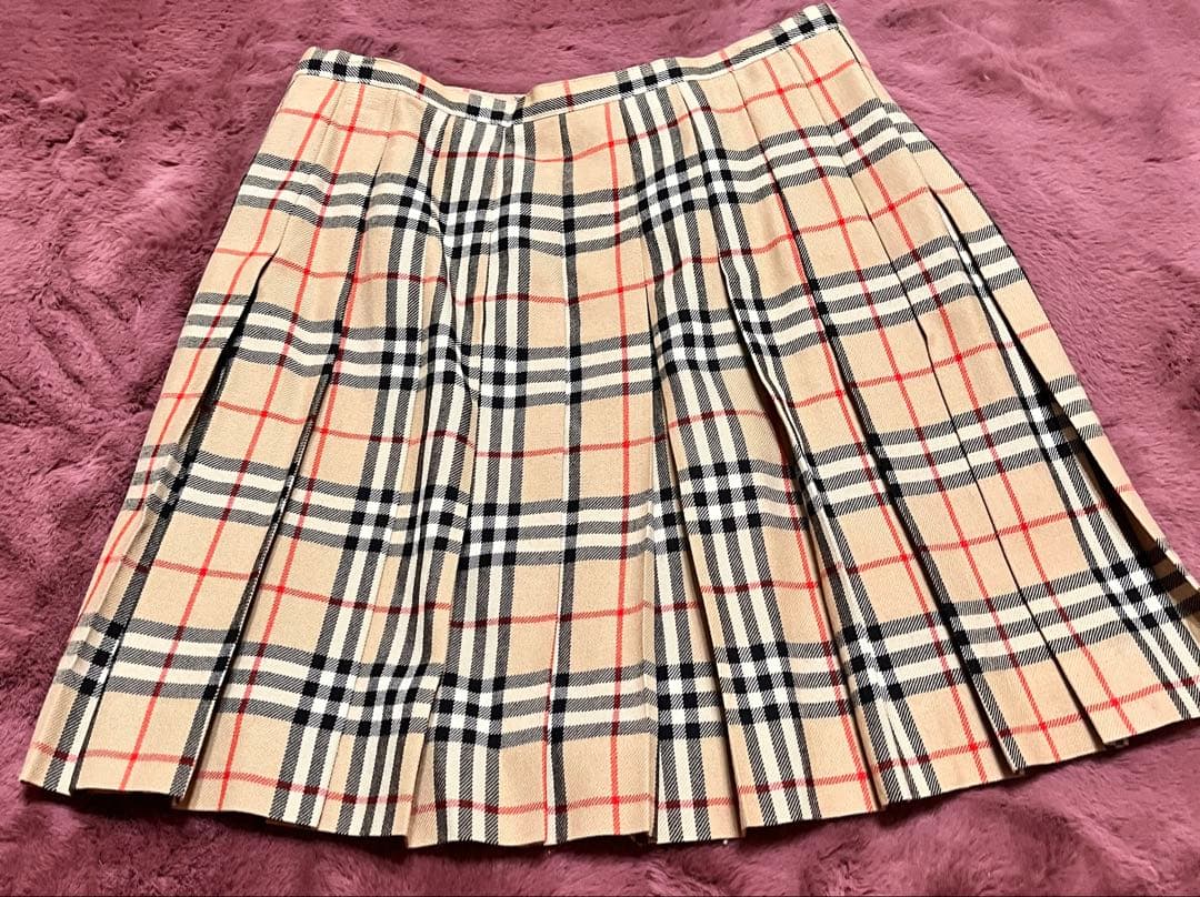 【M】BURBERRY BLUE LABELプリーツスカート 38 ノバチェック