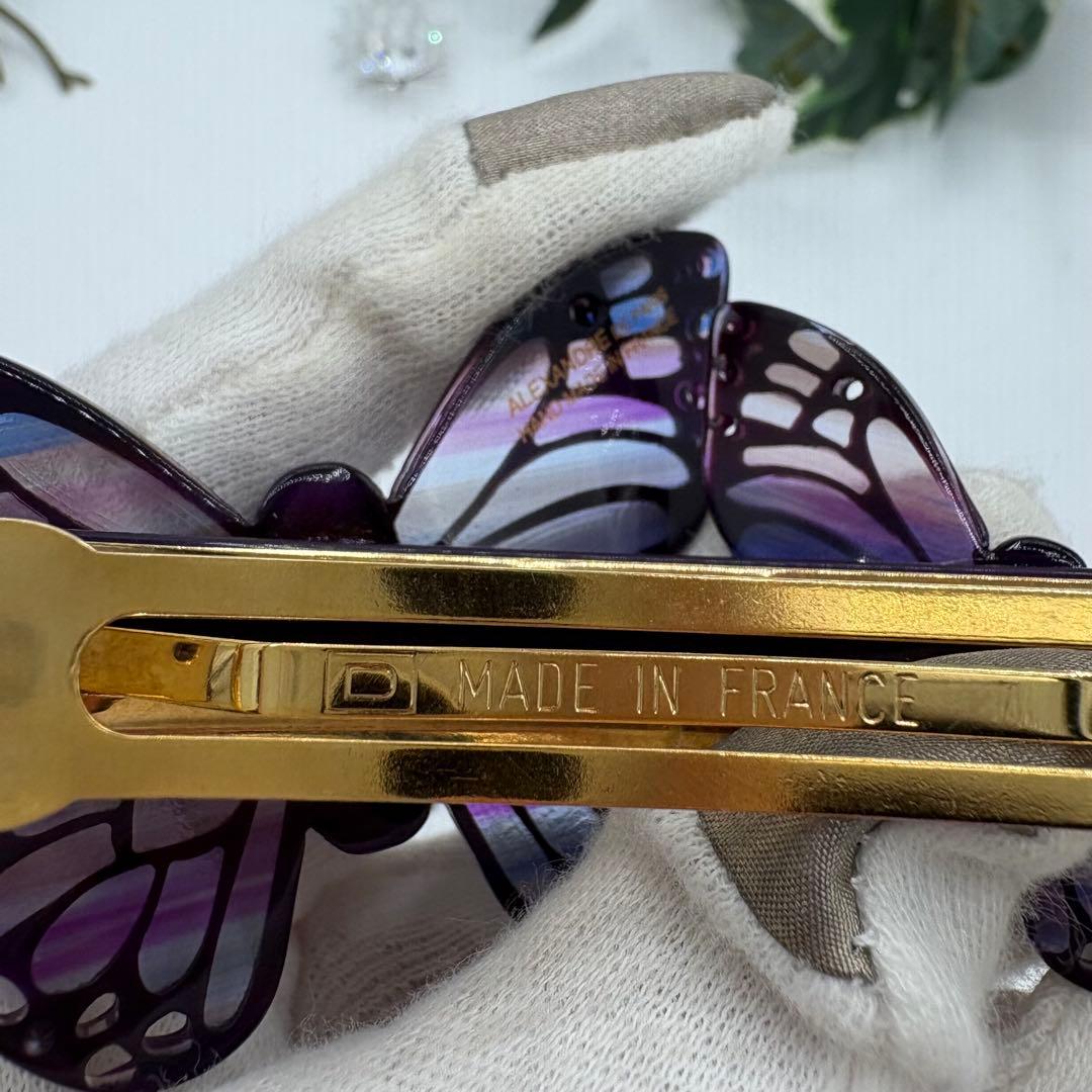 アレクサンドルドゥパリ　バタフライ ヘアクリップ 　パープル