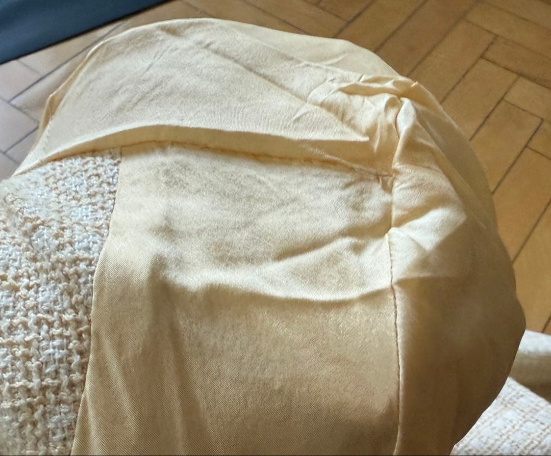 シャネル　イエローベージュ　ツイード　春秋　ジャケット　38