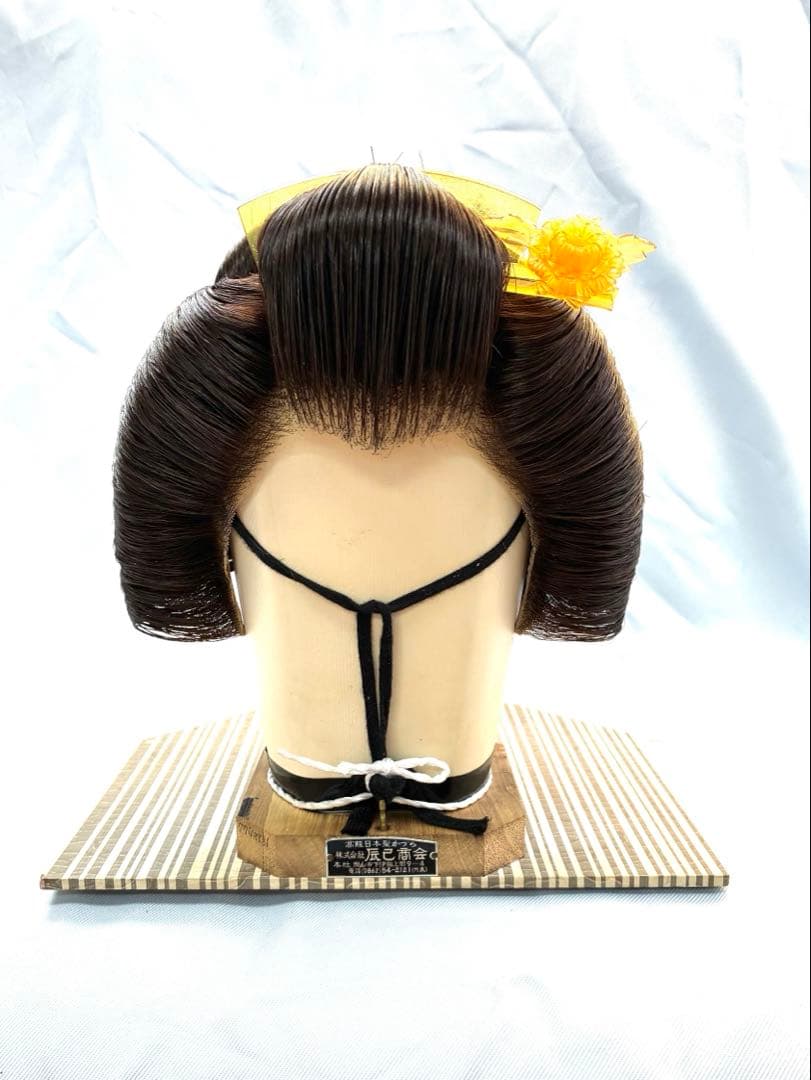 辰巳7号サイズ、つぶし島田、中古舞踊かつら、日本髪かつら、大衆演劇かつら、簪付き