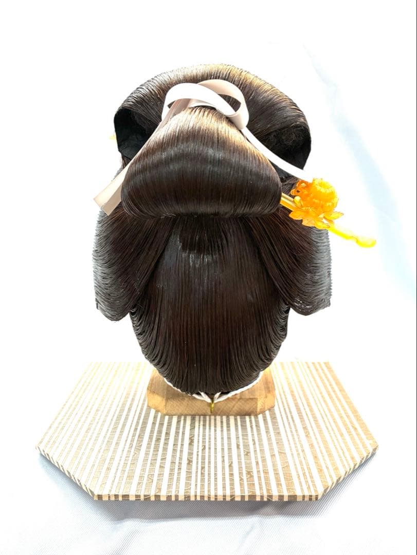 辰巳7号サイズ、つぶし島田、中古舞踊かつら、日本髪かつら、大衆演劇かつら、簪付き