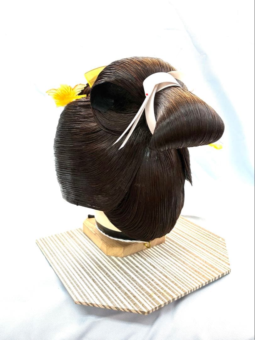 辰巳7号サイズ、つぶし島田、中古舞踊かつら、日本髪かつら、大衆演劇かつら、簪付き