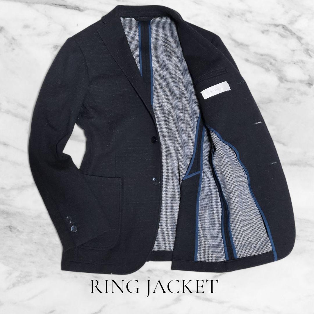 極美品✨️ RING JACKET テーラードジャケット 千鳥柄 ウール 48