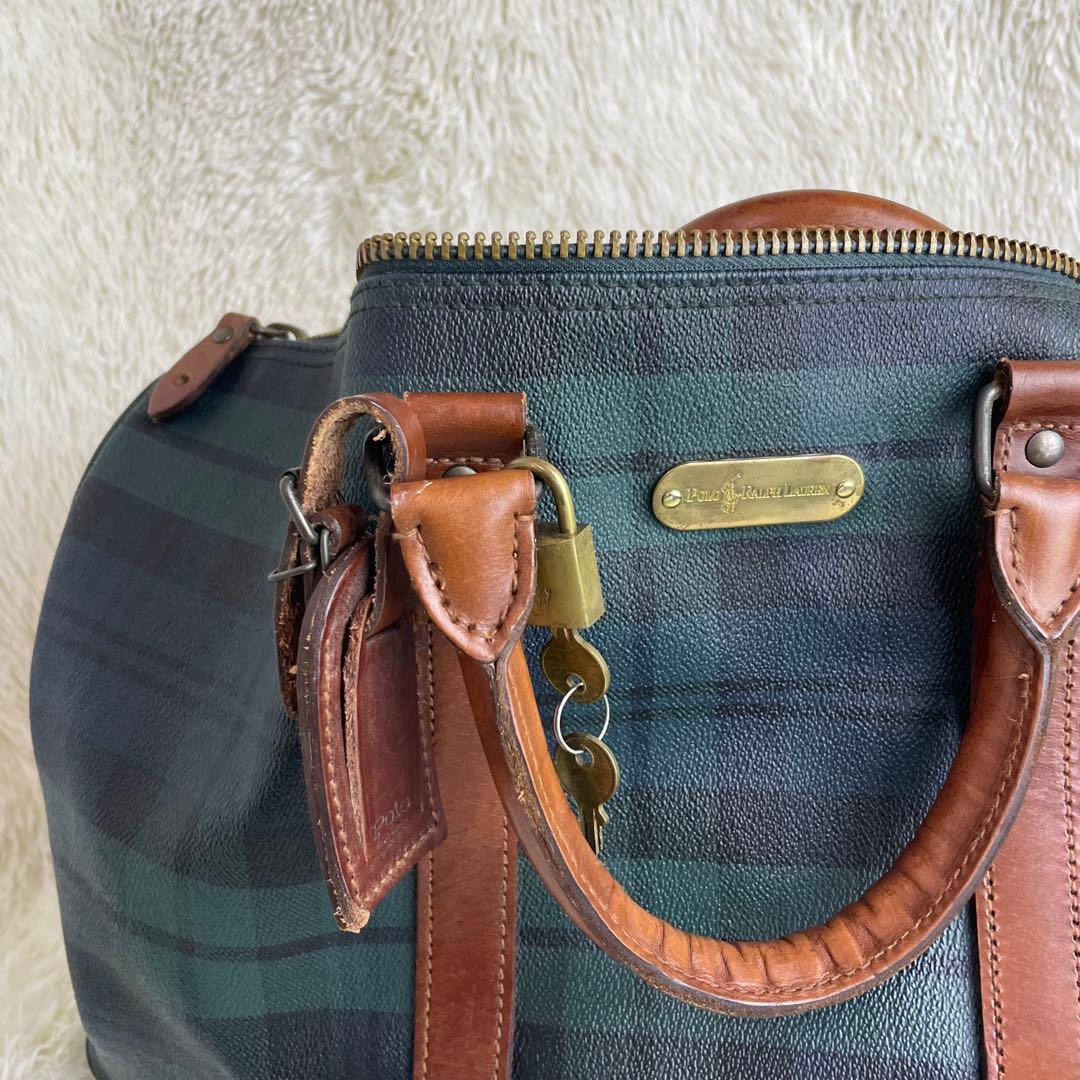 ポロラルフローレン 2way ボストンバッグ ブラックウォッチ 大容量 旅行