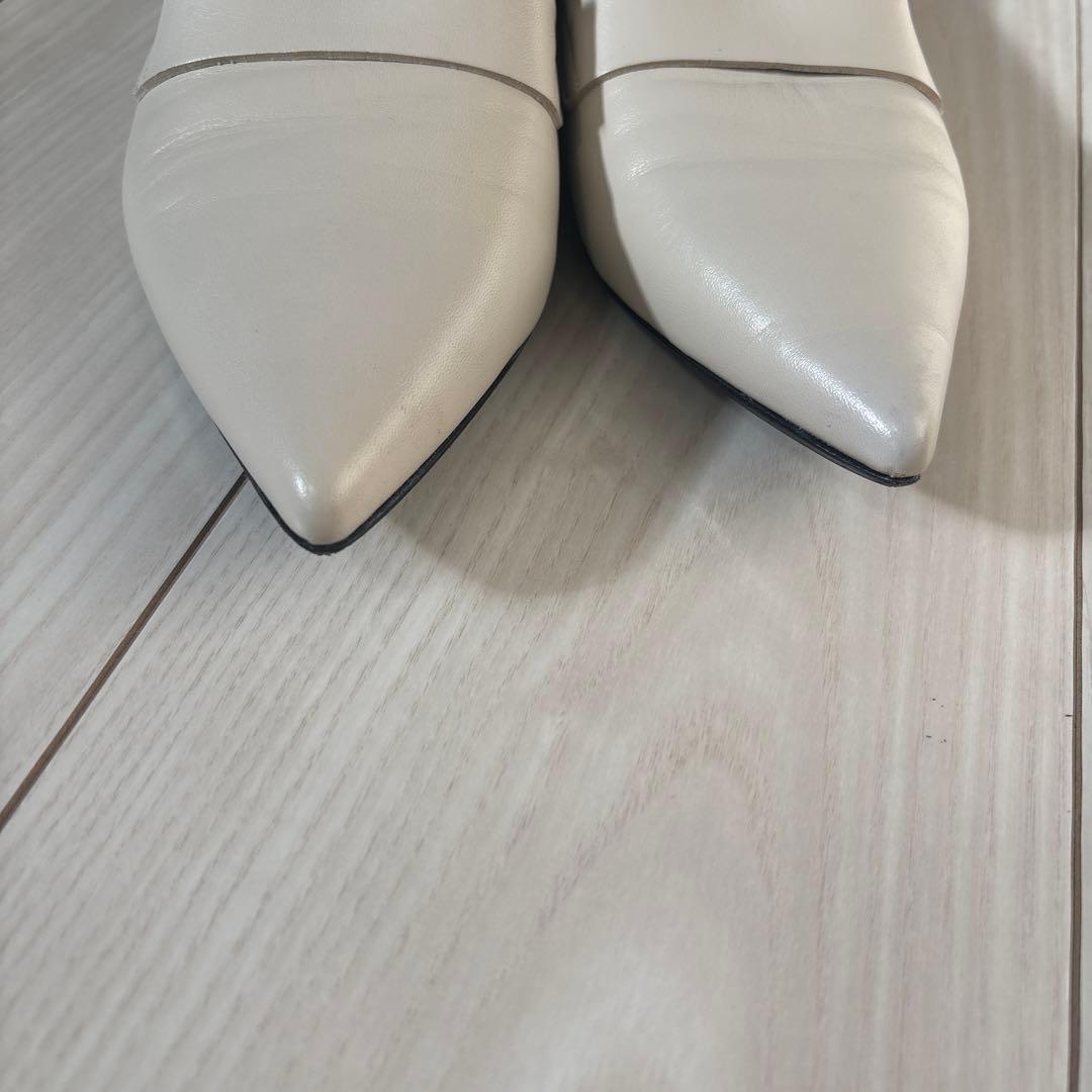 FABIO RUSCONI ファビオルスコーニ　白 フラットシューズ　39