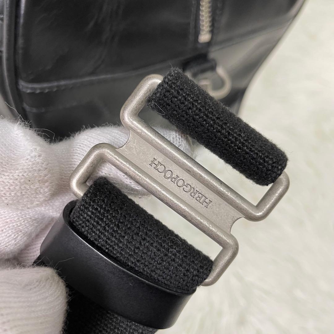 極美品 HERGPOCH エルゴポック 2way ボストンバッグ オールレザー
