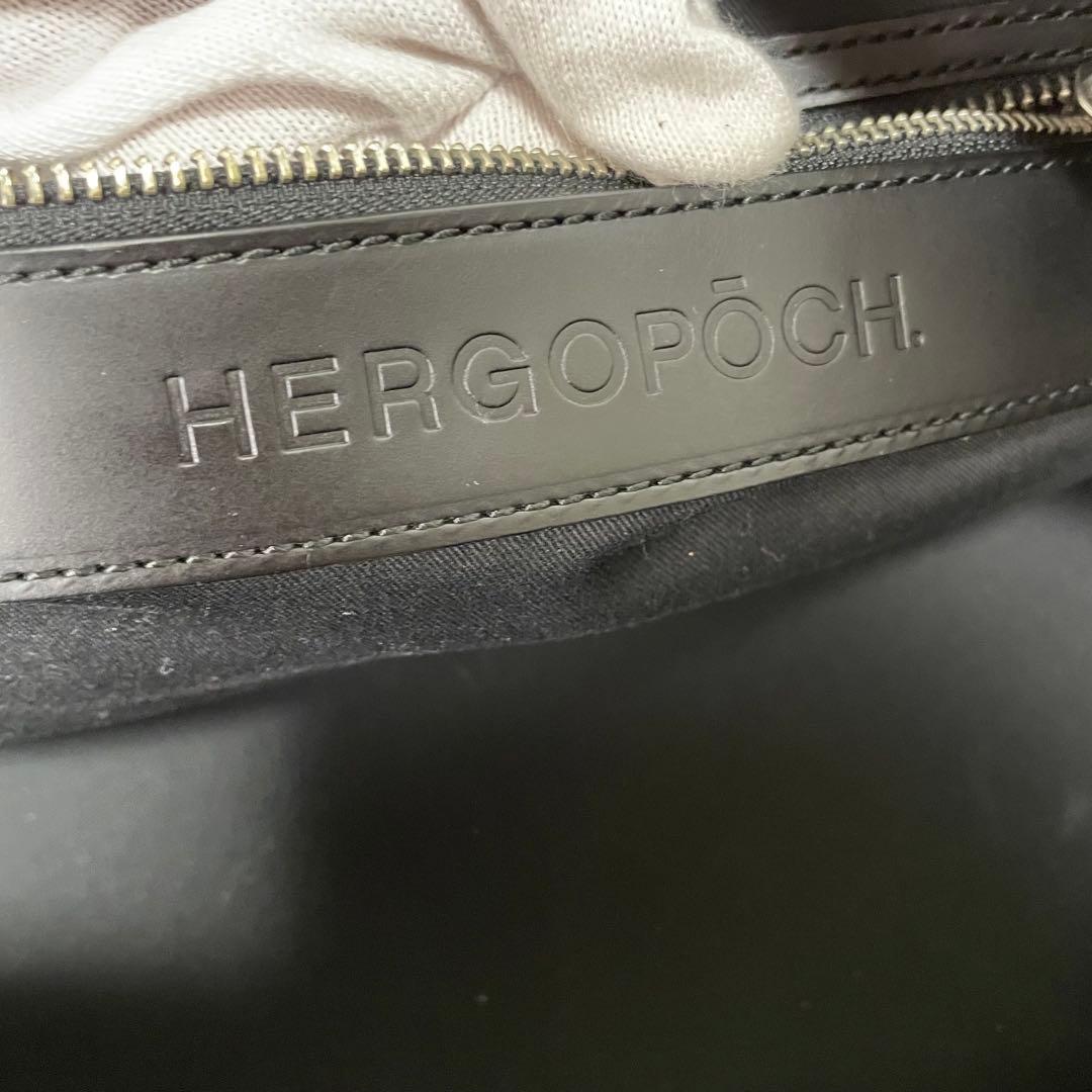 極美品 HERGPOCH エルゴポック 2way ボストンバッグ オールレザー