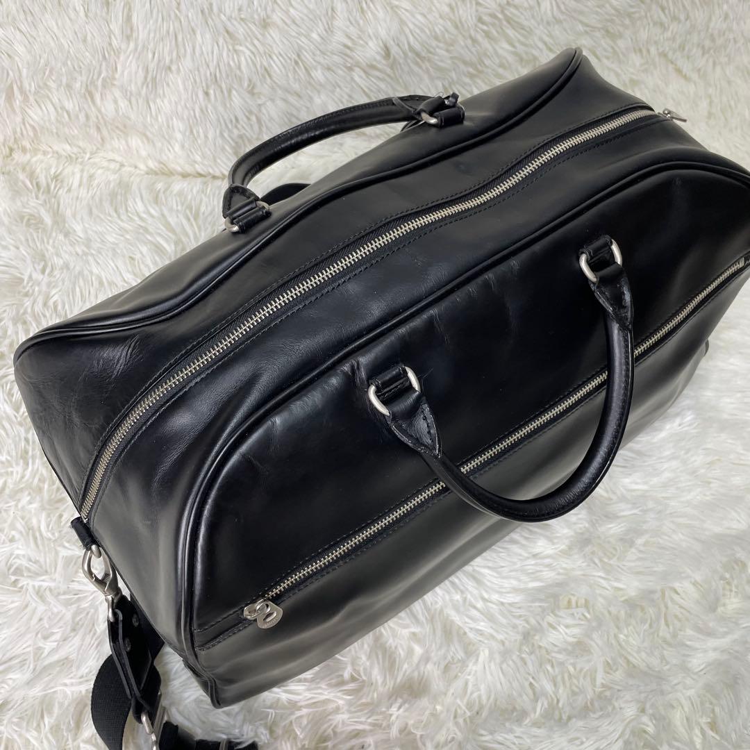 極美品 HERGPOCH エルゴポック 2way ボストンバッグ オールレザー