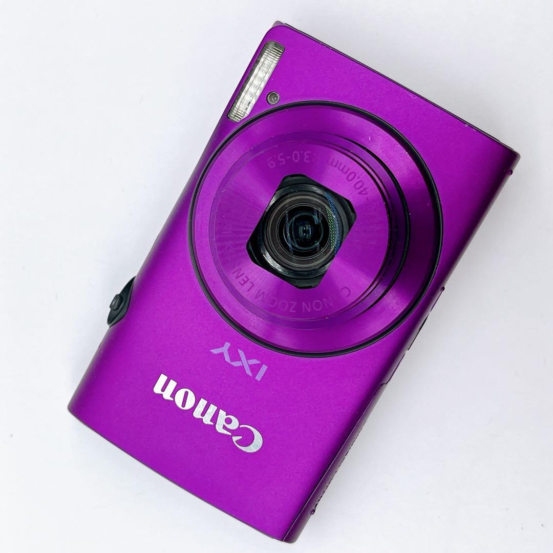 【美品】Canon IXY 600F パープル 専用ケース オールド コンデジ