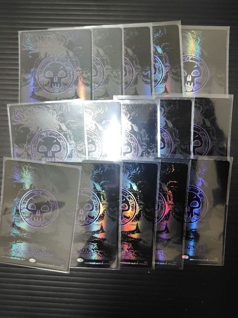 MTG 　オイルスリック　基本　土地　FOIL　沼　15枚