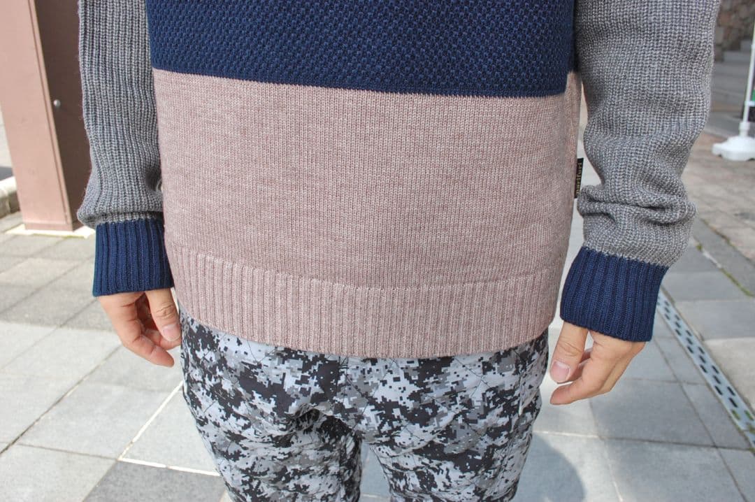 narifuri ナリフリ カラーパネルウォッシャブルミッドネックニット 新品