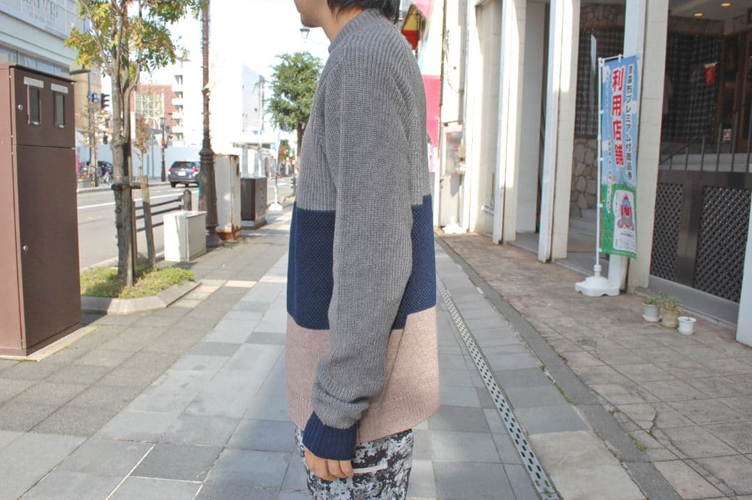 narifuri ナリフリ カラーパネルウォッシャブルミッドネックニット 新品