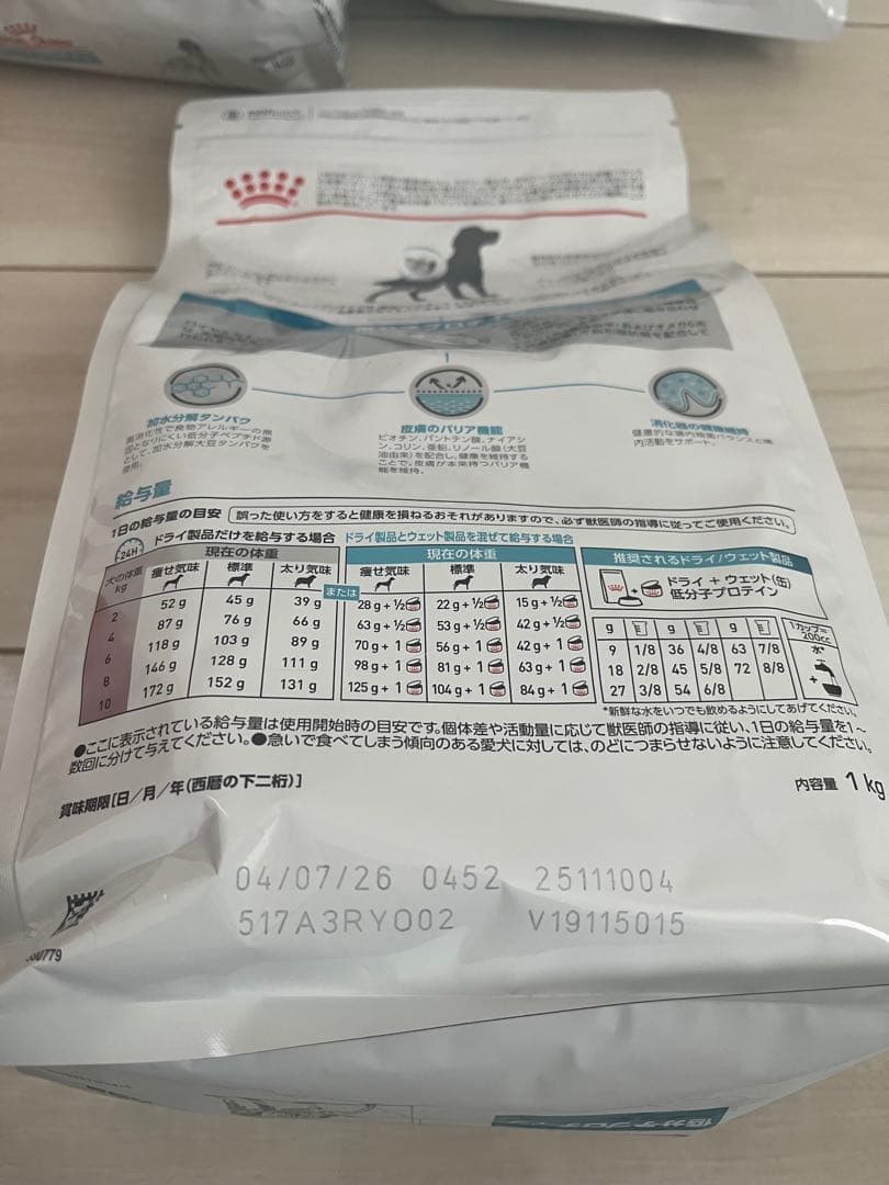  CANIN 低分子プロテイン 1kgが3袋