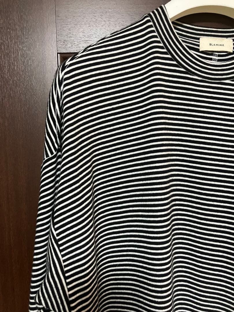 美品 BLAMINK ボーダーロングスリーブ