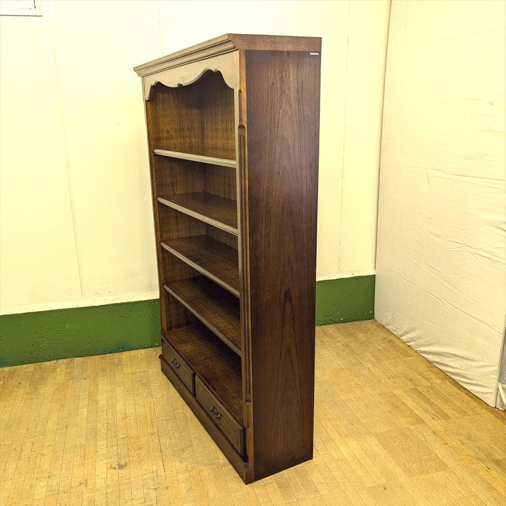 カリモク　コロニアル　本棚　本箱　書棚　オープンラック　キャビネット　飾り棚