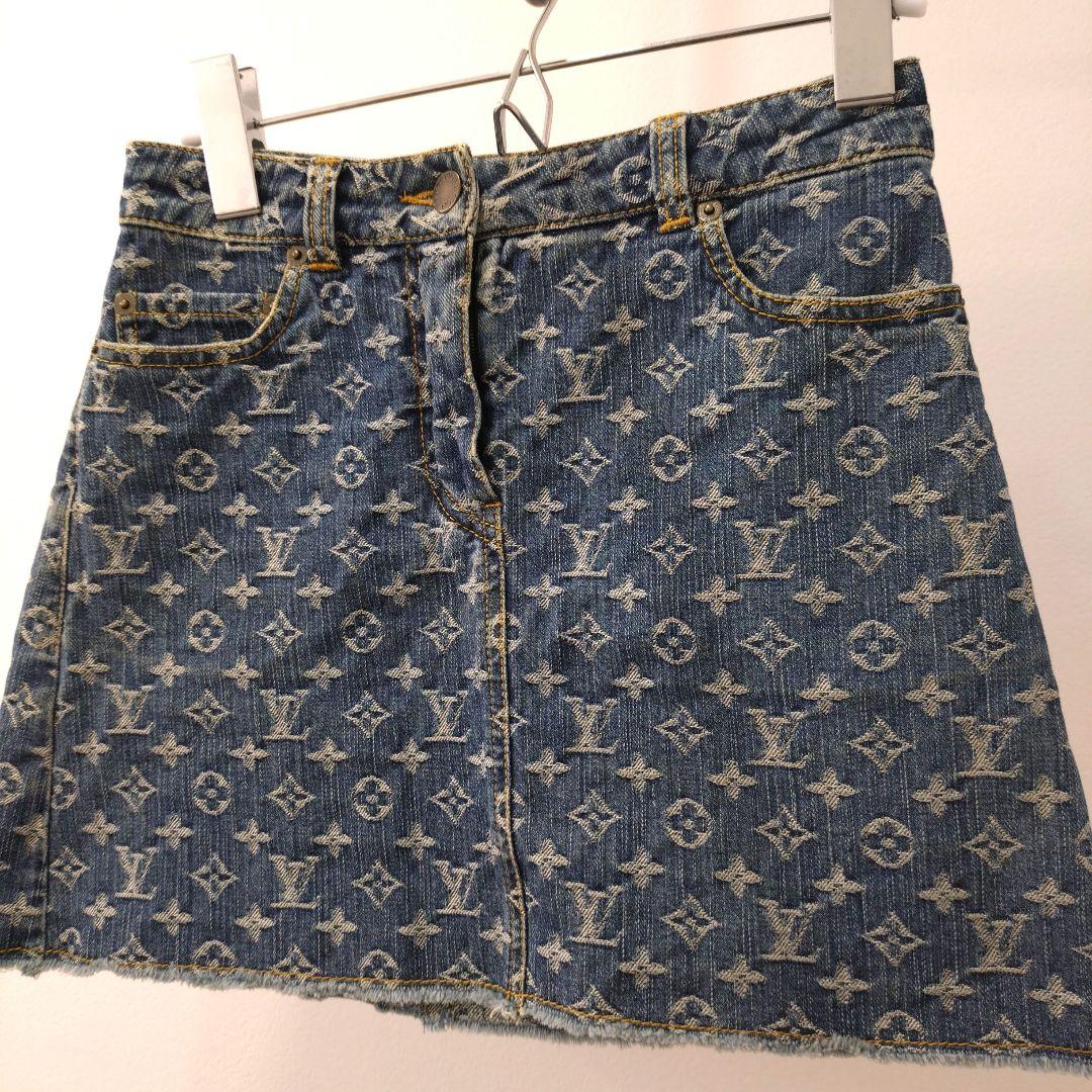 ✨️美品✨️ルイ・ヴィトンモノグラム ミニスカートデニム