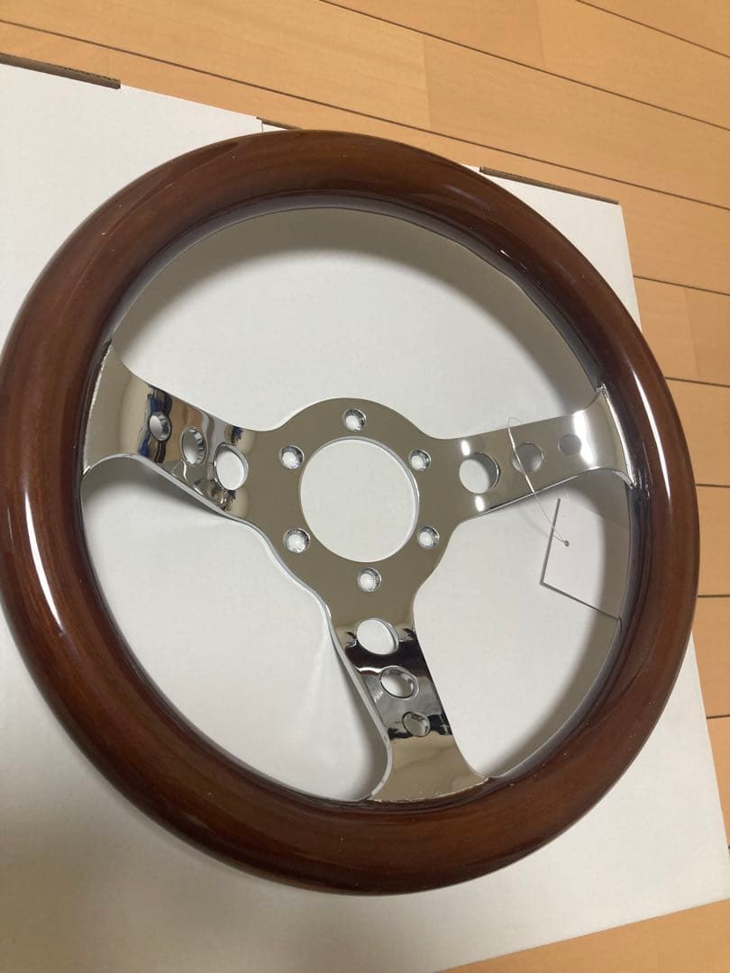 【激安最安値】希少新品 小径ステアリング 29 パイ ウッド 29cm 旧車