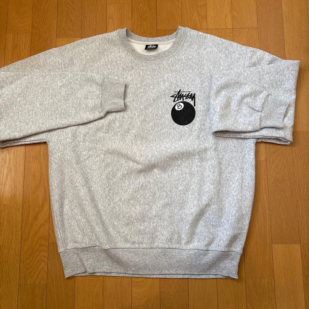 STUSSY 8ボール ロゴTシャツ グレー M