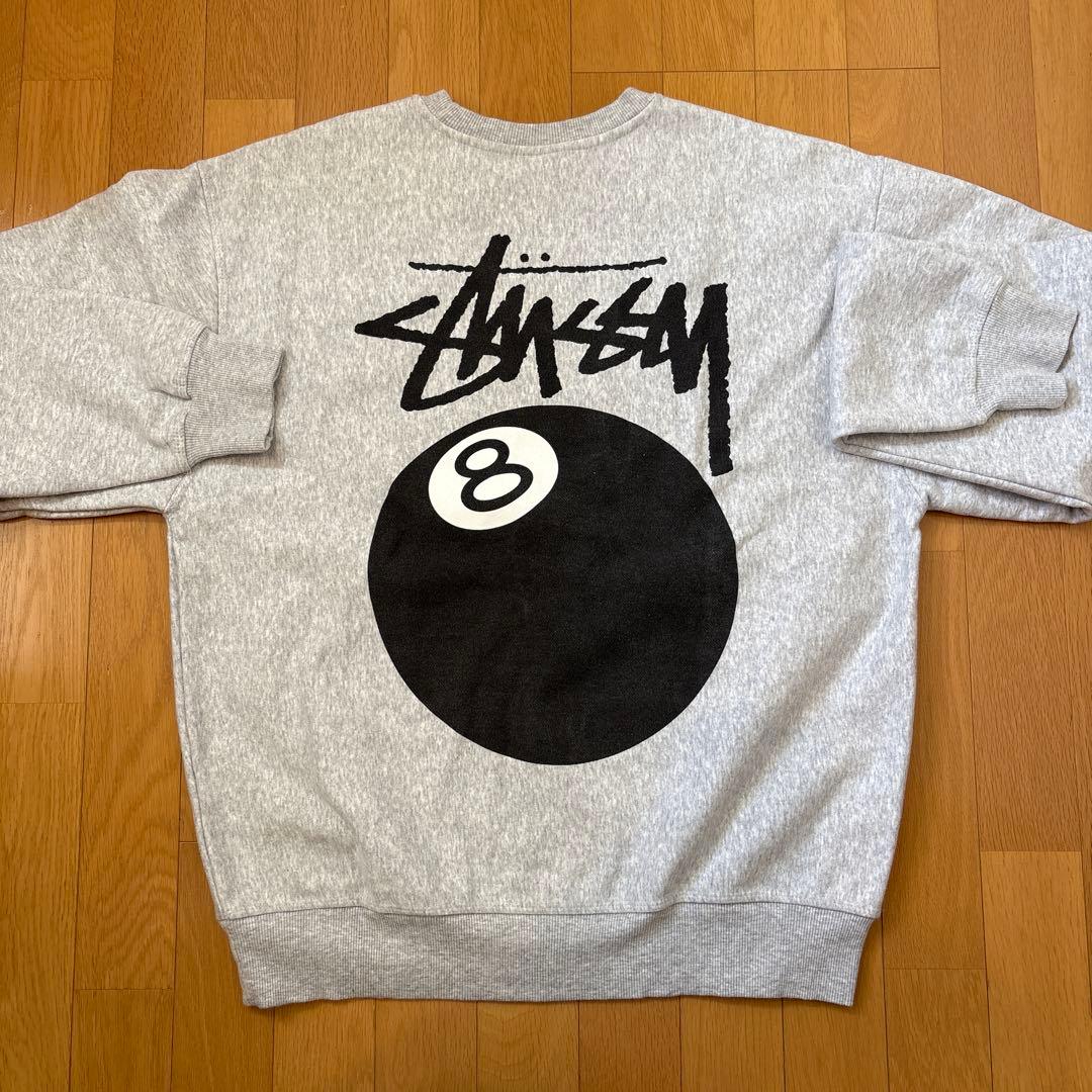 STUSSY 8ボール ロゴTシャツ グレー M