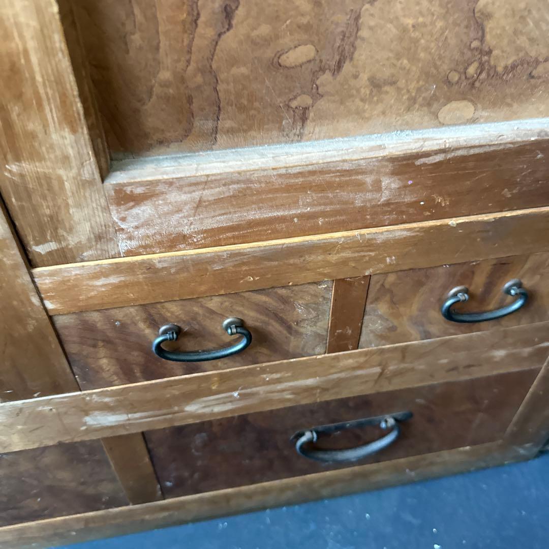 大幅お値下げ‼️時代箪笥　欅面　食器棚に！什器に！ヴィンテージ箪笥　収納に！