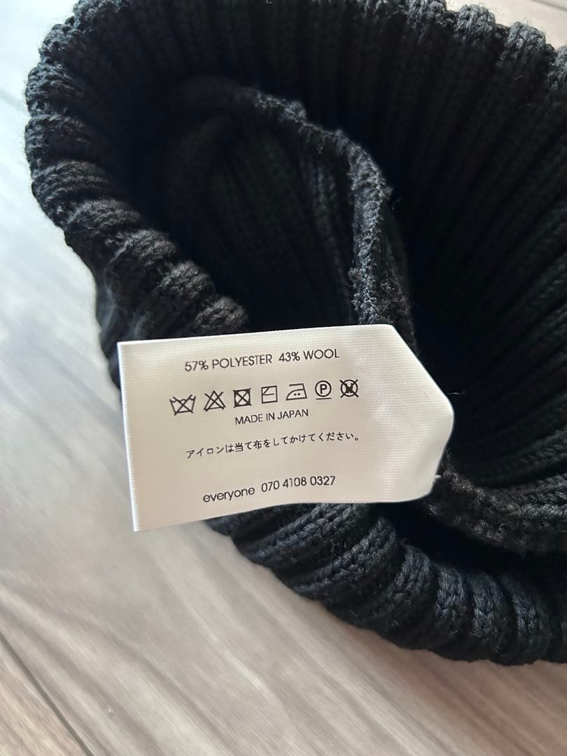 帽子 everyone basic beanie black