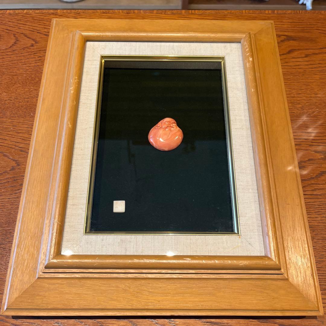 h*o様 希少　赤サンゴ　アンティーク　縁起物　達磨