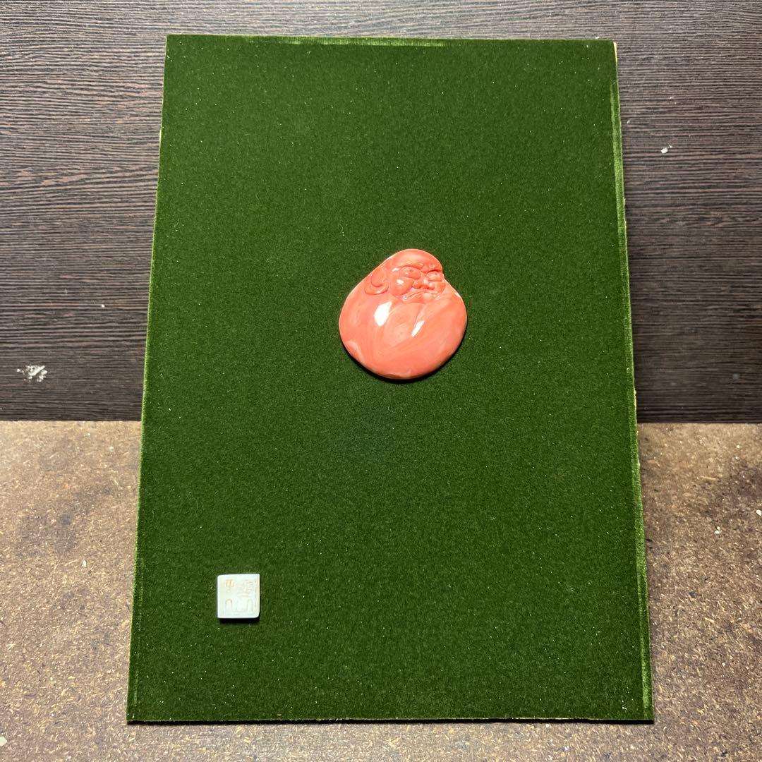 h*o様 希少　赤サンゴ　アンティーク　縁起物　達磨