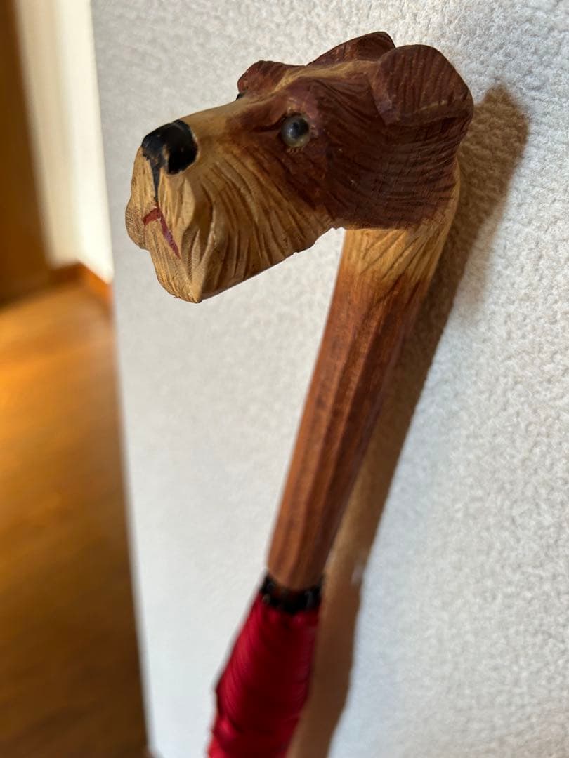 米田正一商店　雨傘　手彫りの柄