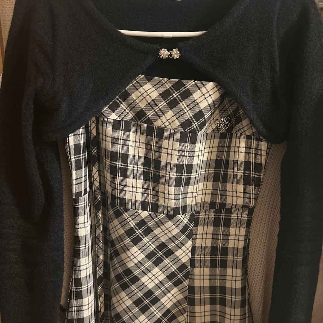 【最終値下げ】michellMacaron ボレロチェックロングワンピース