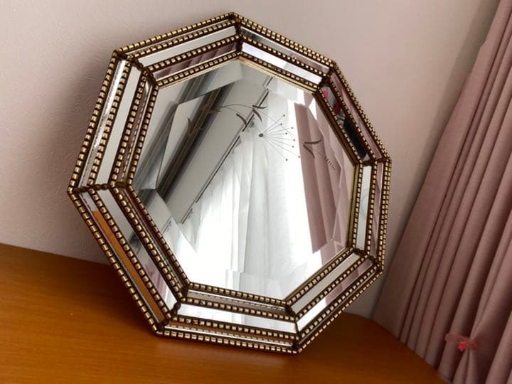 アンティークミラー 八角形